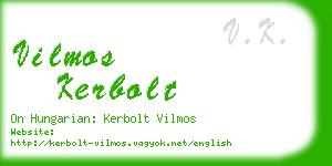 vilmos kerbolt business card